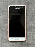 Telefon Samsung Galaxy J3 2016 biały + szkło hartowane i różowe etui