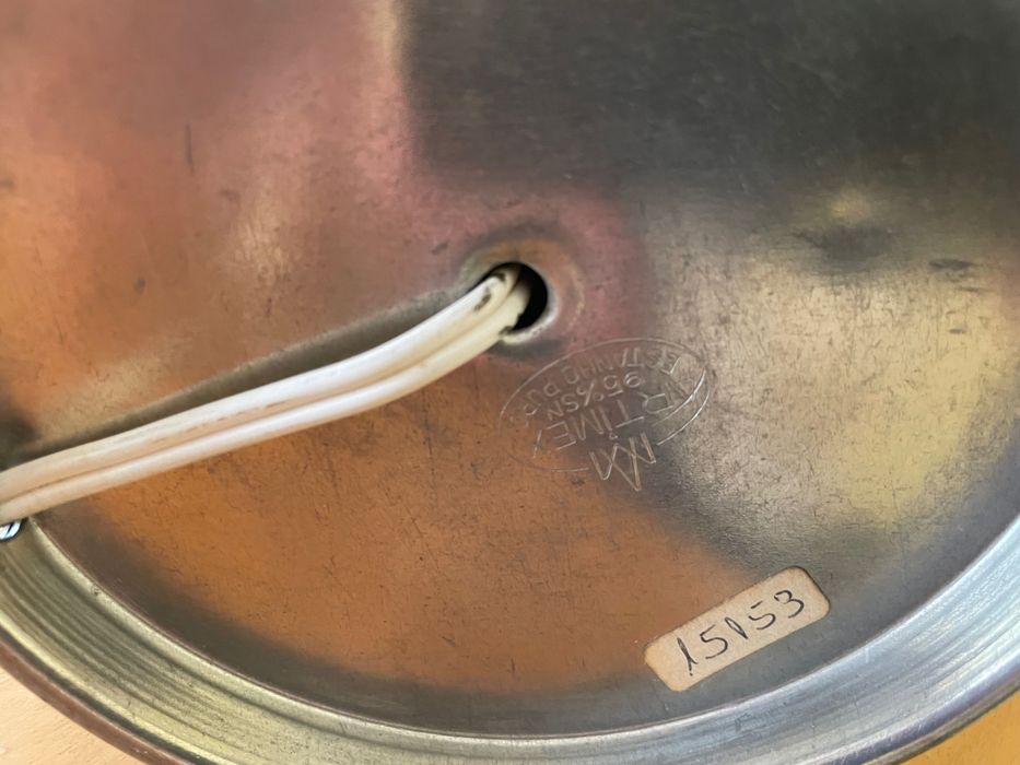 Candeeiros Elétricos de Quarto de Dormir Antigos em Estanho