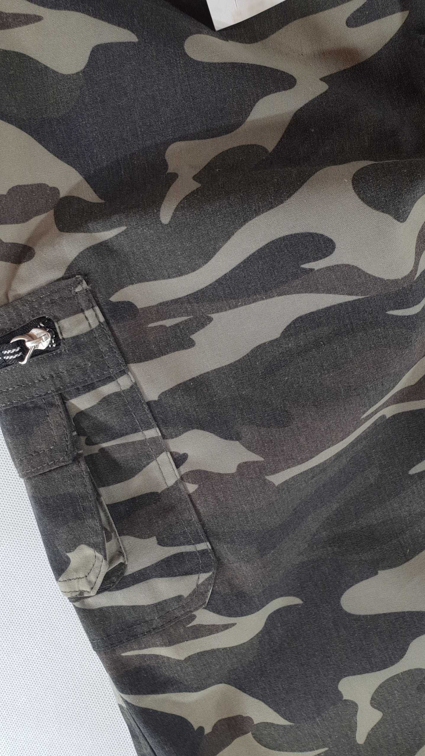 Black Fish spodnie męskie moro bojówki army prosta nogawka XXL