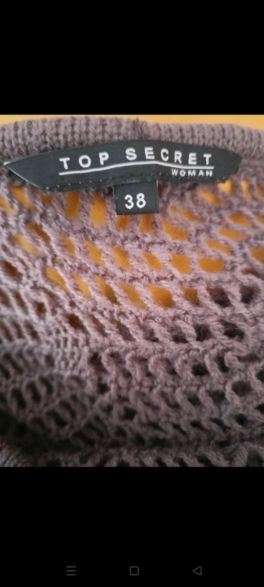 Ażurowy sweterek bluzka siateczka top secret M 38