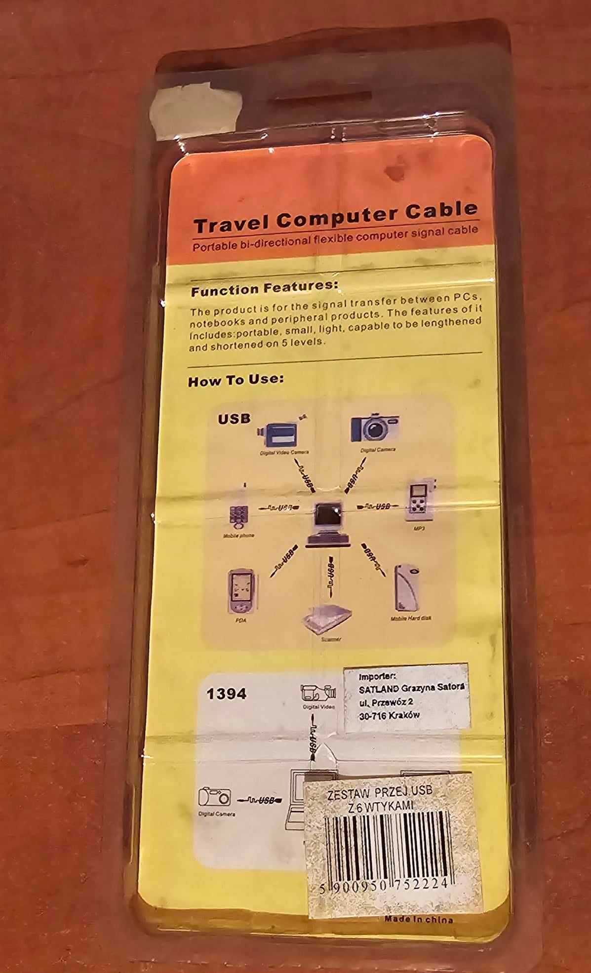 Podróżny zestaw przejściówek USB