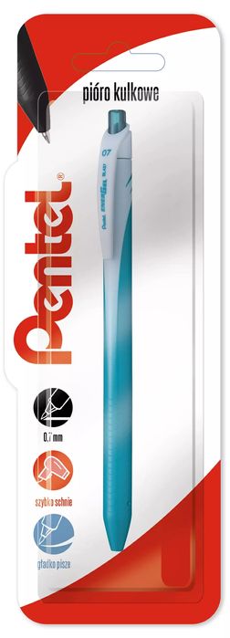 Pióro kulkowe 0.7 mm EnerGel turkusowe. Pentel