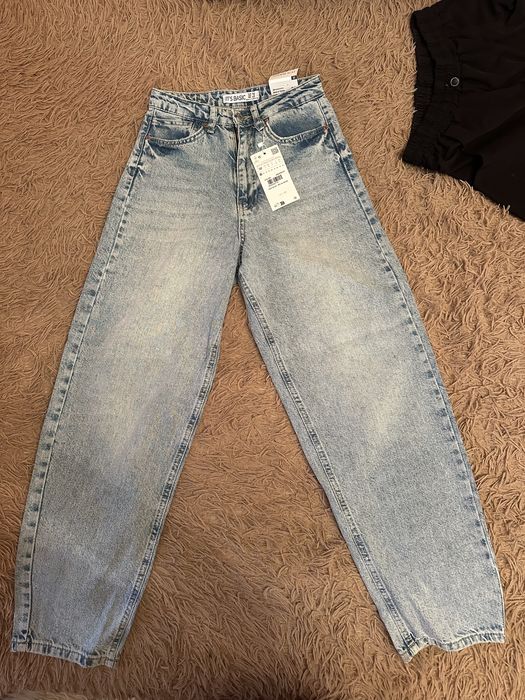 Джинсы голубые it’s basic момы 32, xs