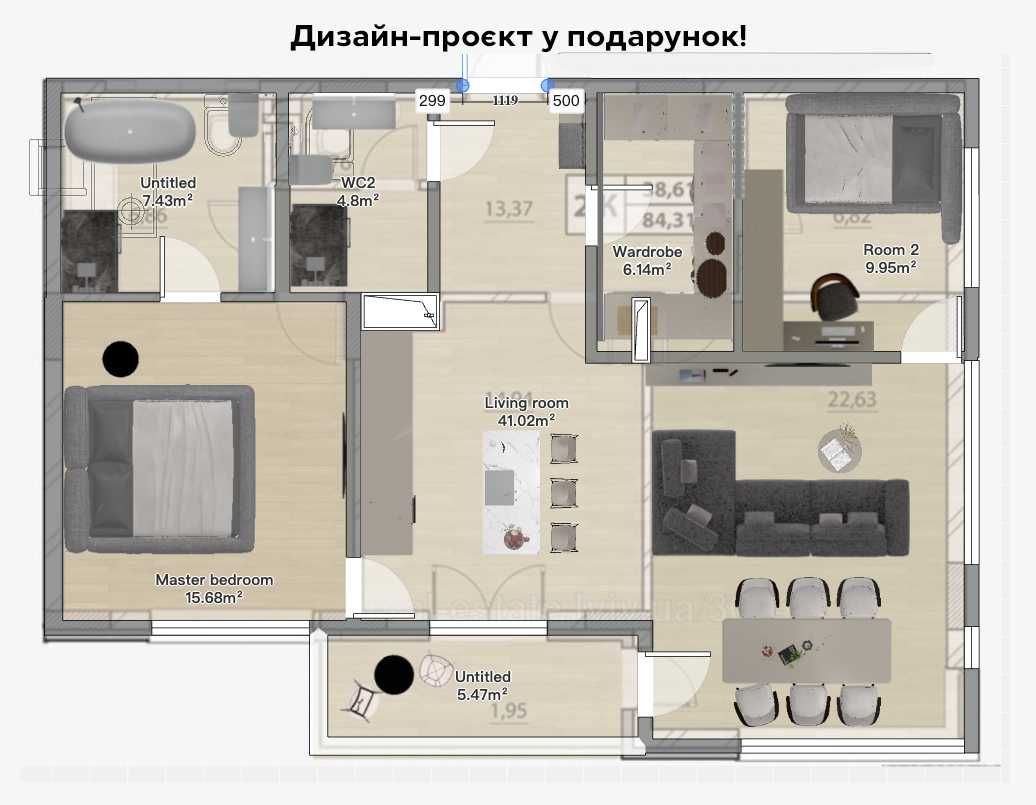 Продаж 2 кім квартири у збудованій новобудові на вул. Карманського