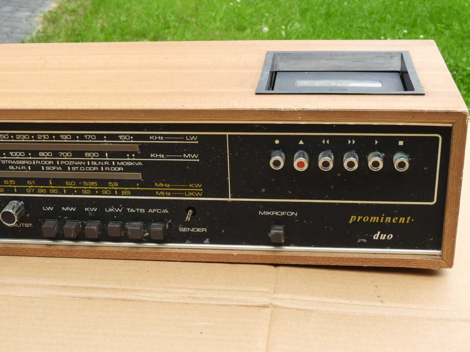 Radio z magnetofonem RFT prominent duo 202 niesprawny