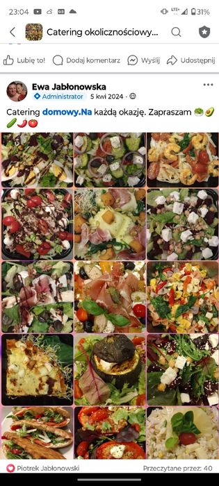 Catering okolicznościowy . Przekąski bankietowe