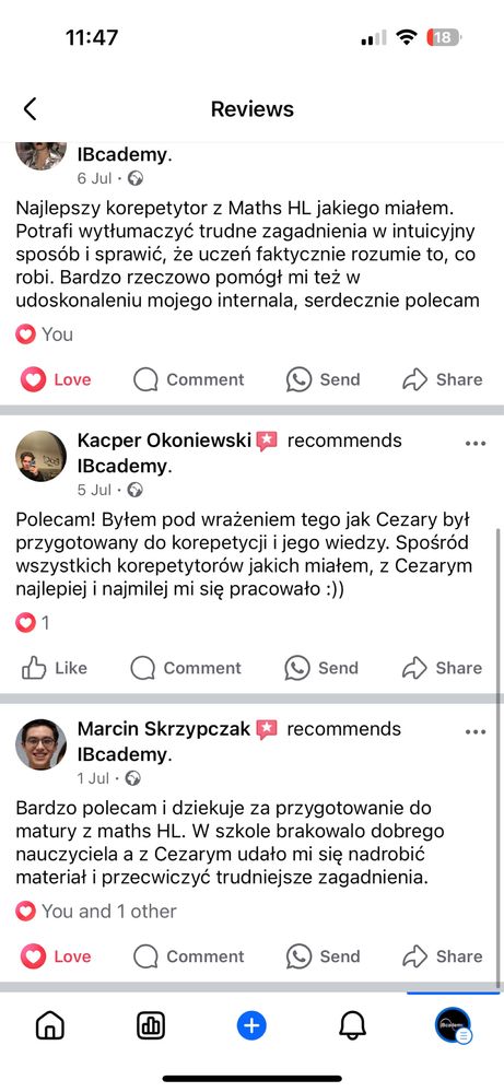 Matematyka i Chemia IB, pre-ib, online