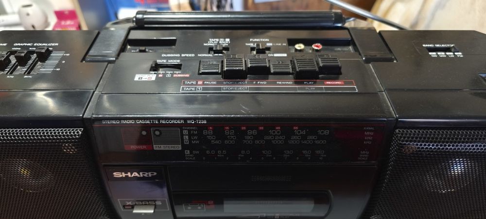 Радіо магнітола Sharp WQ-T238H (BK)