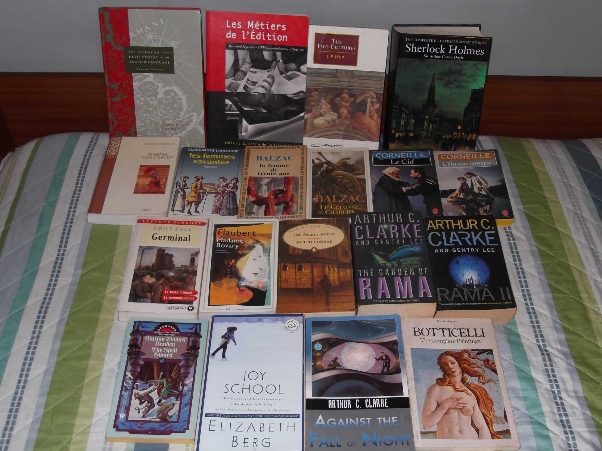 Lote de livros - edições em inglês e francês