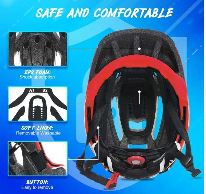 Capacete Lixada kids full-face ajustável / chin guard removível