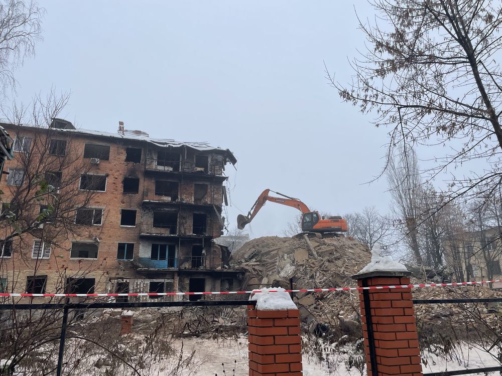 Демонтаж зданий бетона дома, демонтаж будівлі будинку металоконструкці
