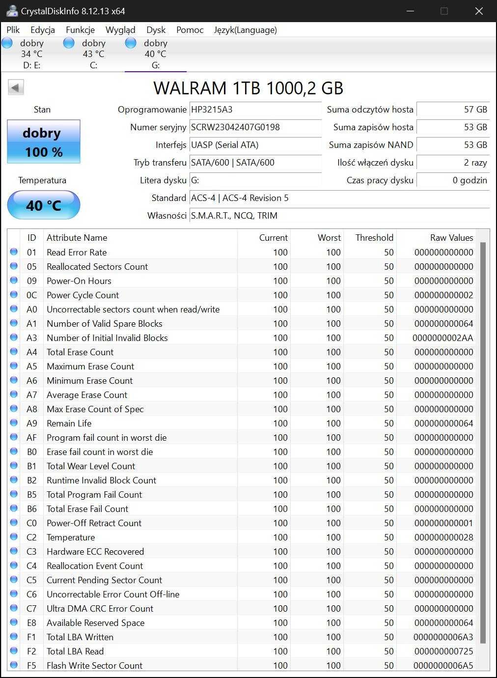 Dysk zewnętrzny SSD 1TB 2,5" USB 3.0 + etui