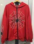 SHEIN - Rozpinana Czerwona Bluza z kapturem - SPIDERMAN - Y2K