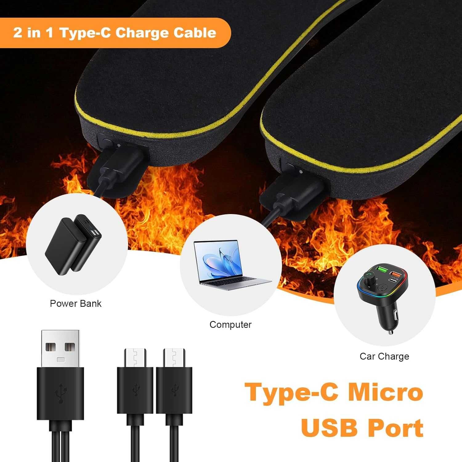 Устілки з підігрівом 2600 mAh бездротові управління пультом