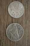Monety obiegowe PRL - 2 zł ,,Jagody ''- 1974 , 5 zł ,,Rybak''- 1974