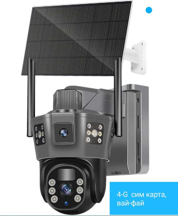 Уличная 4g камера видеонаблюдения с солнечной панелью