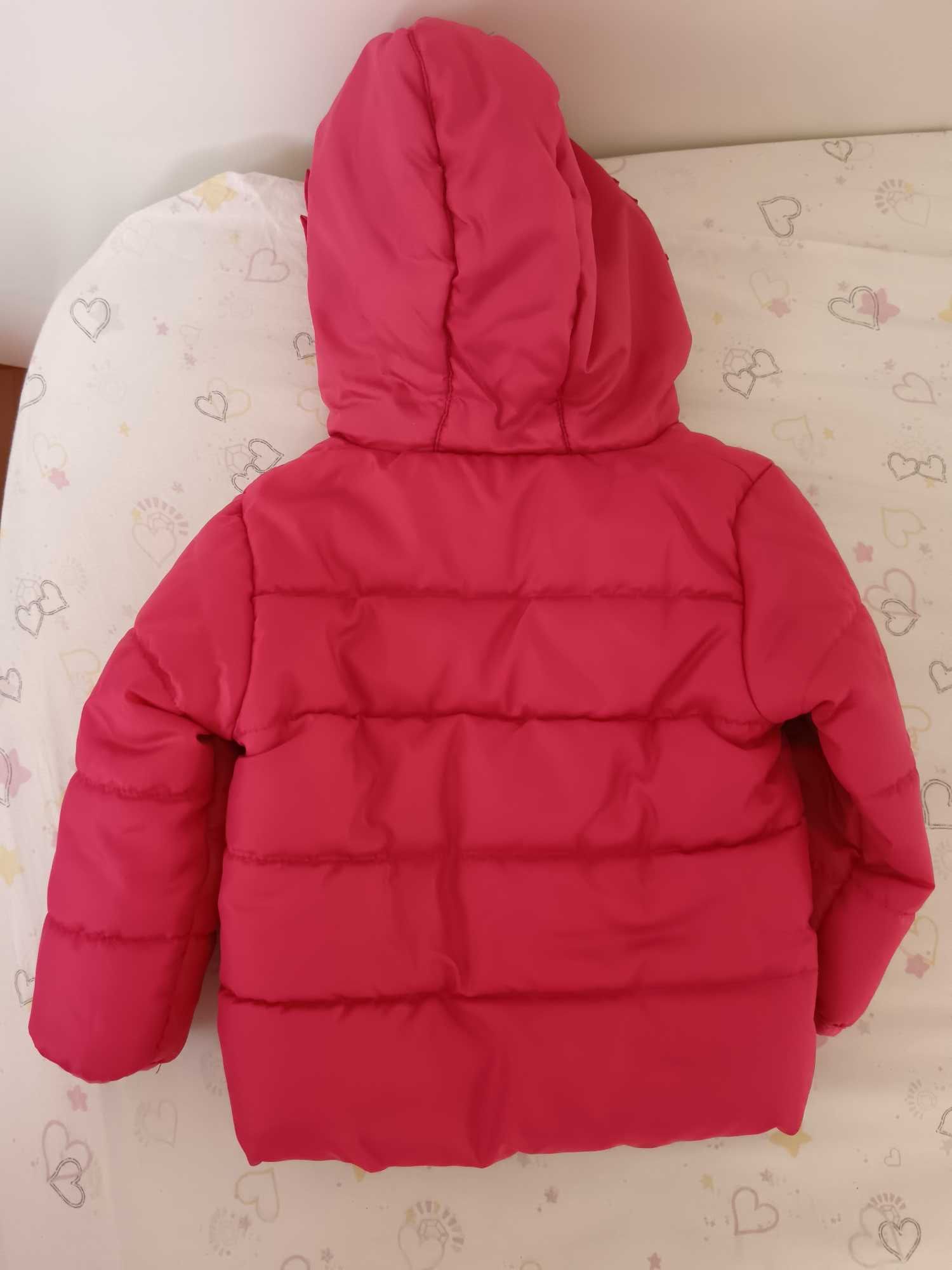 Casaco rosa quentinho 9-12m