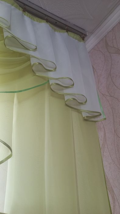 Ламбрекен и тюль комплект