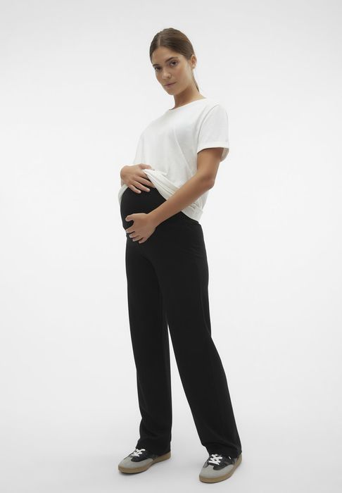 Spodnie ciążowe proste MLLUNA czarne Mamalicious M