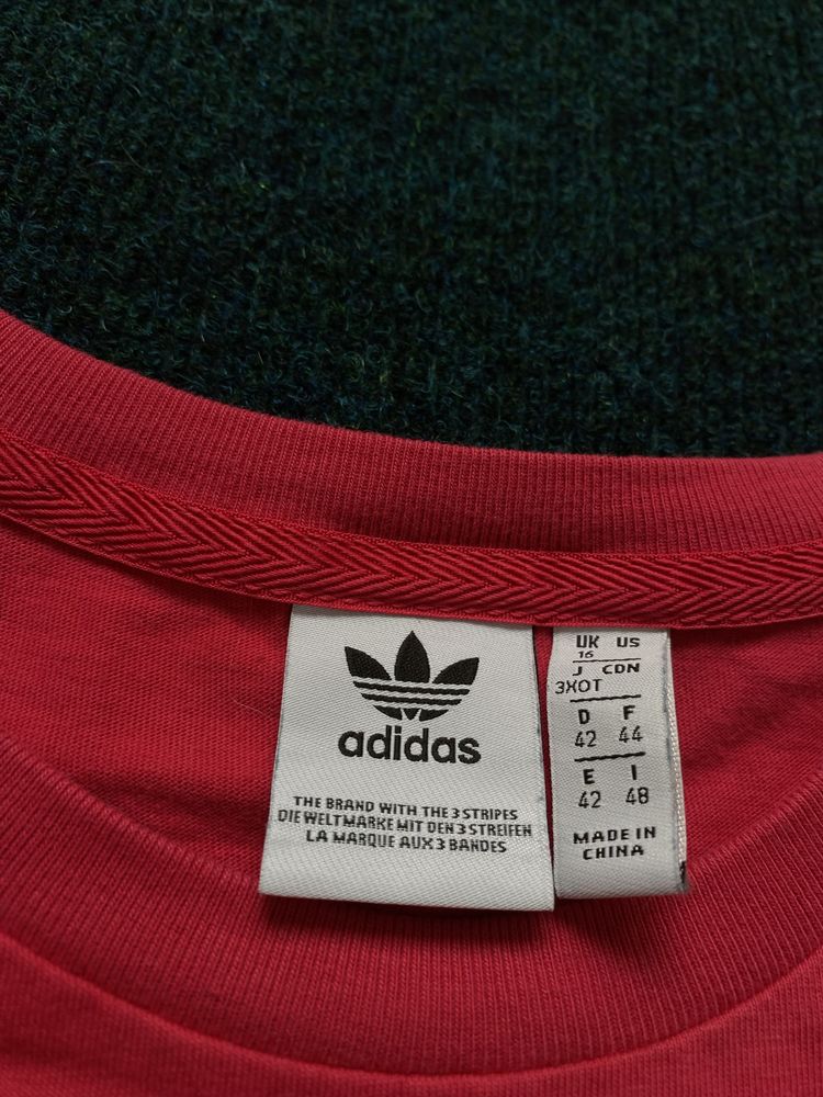 Футболка Adidas з логотипом/Нові колекції/Оригінал/Червона