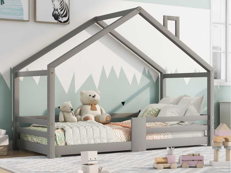 Cama criança cinzenta