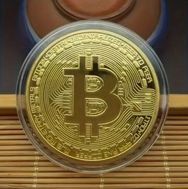 Złota moneta kolekcjonerska Bitcoin