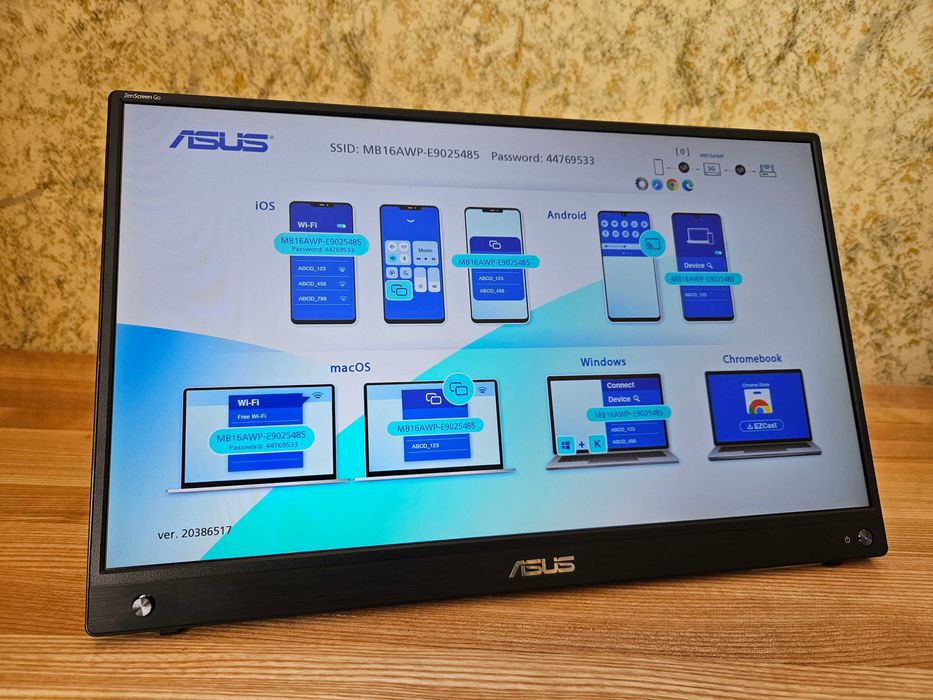 Портативный WLAN монитор с акк. ASUS MB16AWP 15.6" IPS|FHD|USB C|HDMI