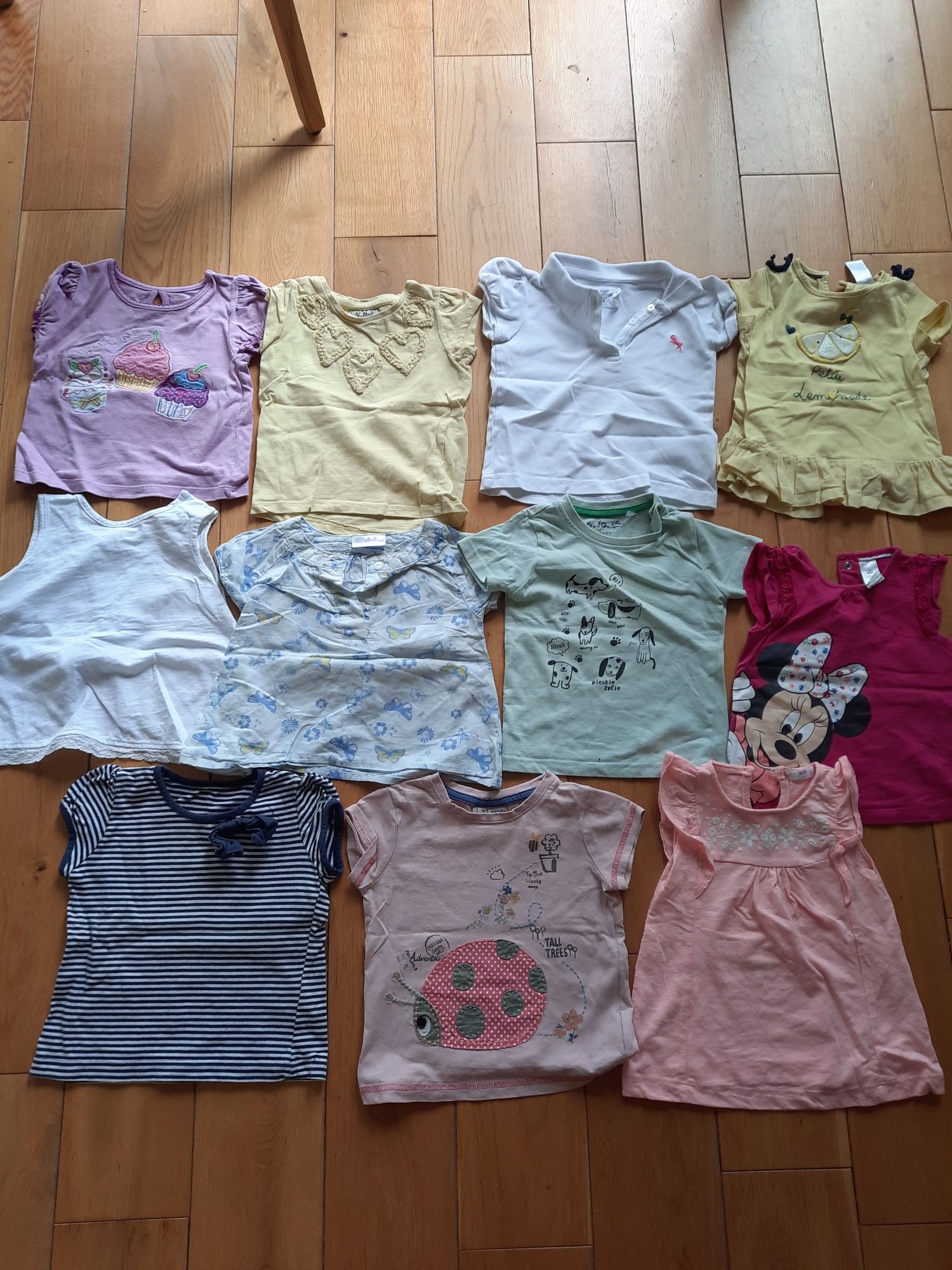 11 szt. T-shirty na lato rozmiar 80