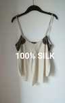 Top jedwab 100% silk kremowy s