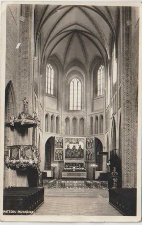 Stare zdjęcia katedra Poznań Poniec