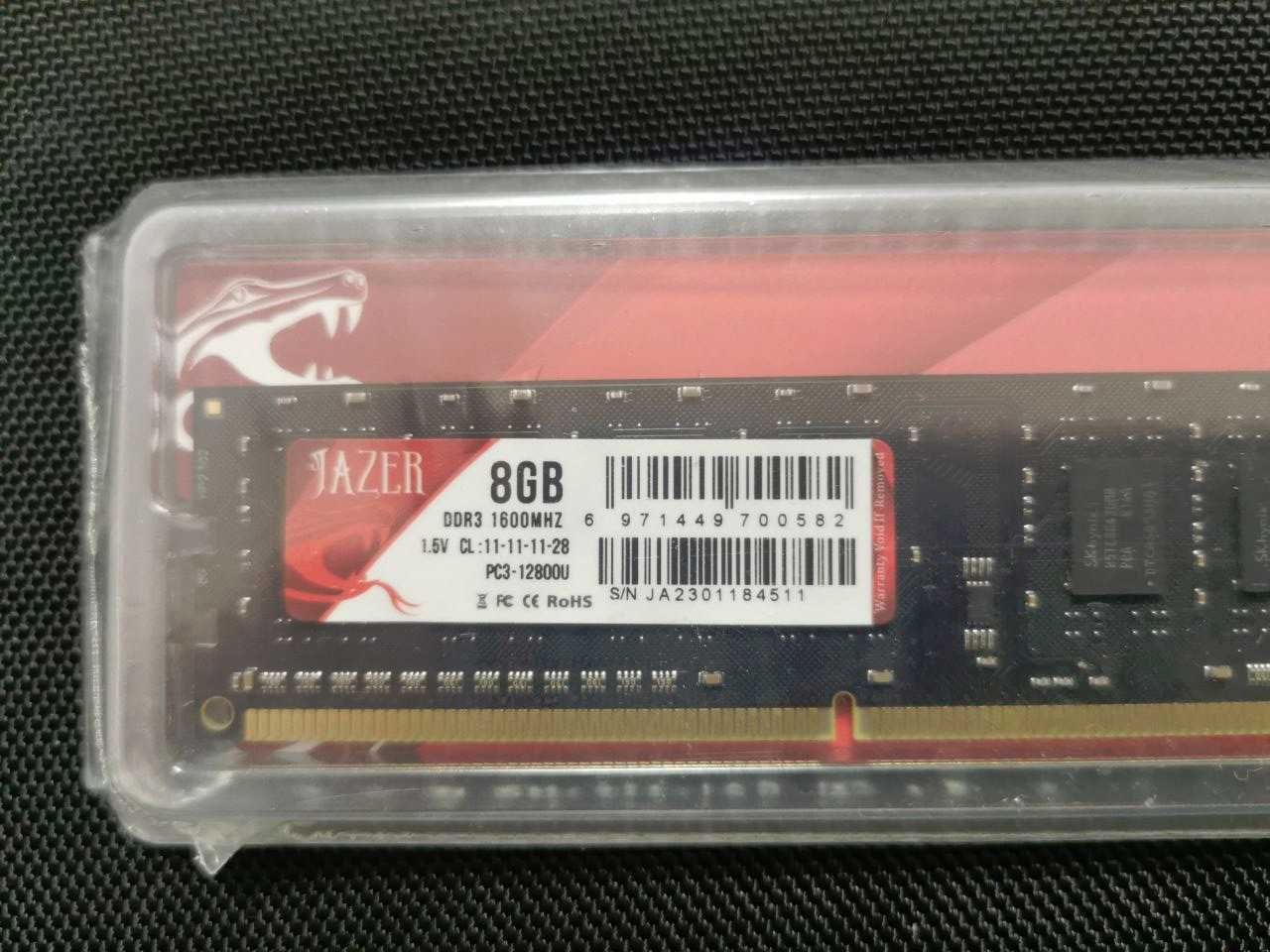 Оперативна пам'ять DDR3 Jazer 8 gb  1600 ghz (4 штуки) нова