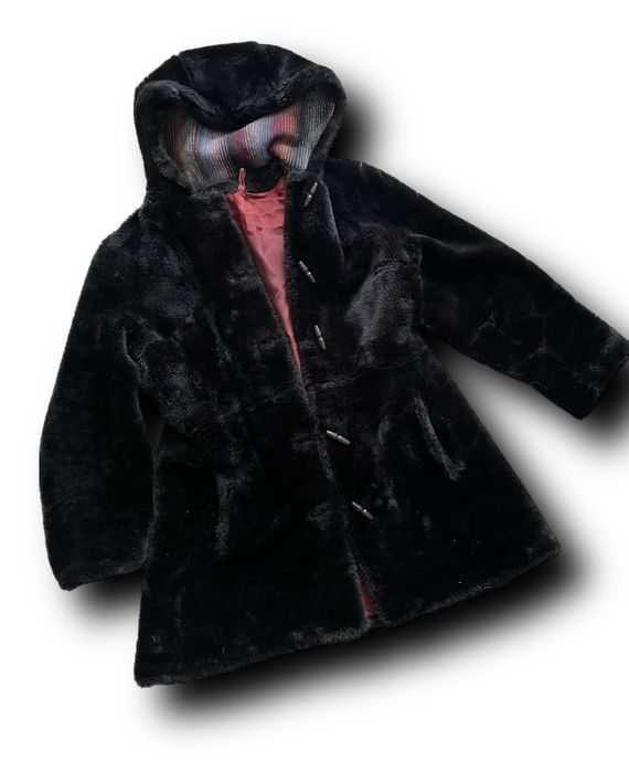 Płaszcz damski  sztuczne futro vintage Dunbar Burdysówka M 38