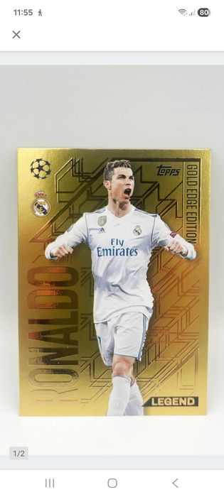 Karta topps Ronaldo Gold Edition