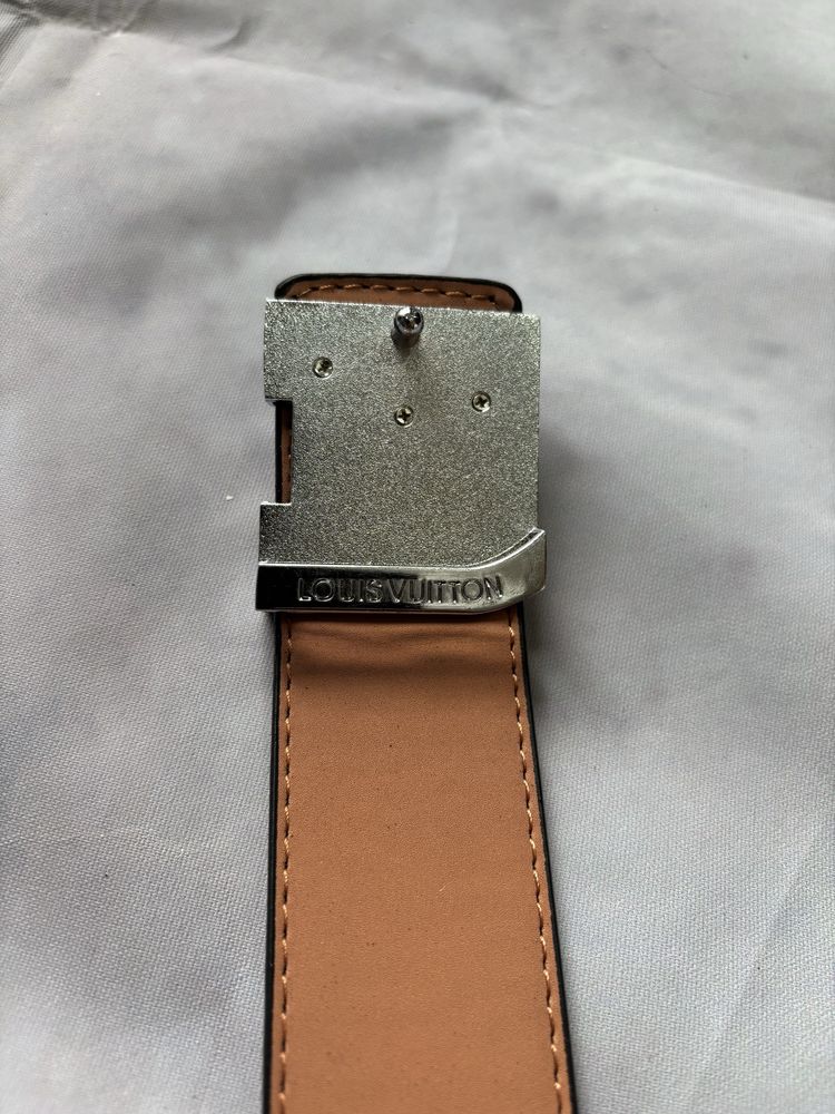 Cinto Louis Vuitton Monogram Eclipse - Fivela LV Prateada