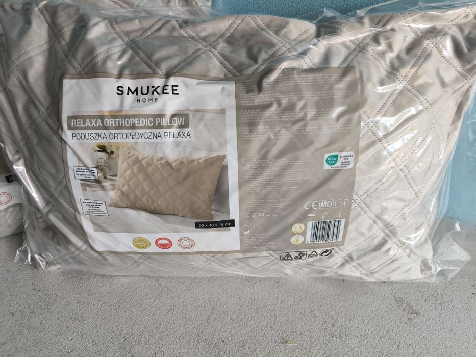 Poduszka ortopedyczna Smukee Relaxa 60x40x16 beżowa 2 szt
