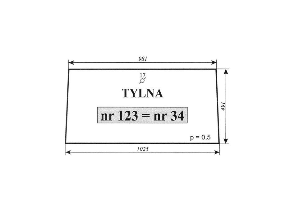szyba tylna c-360 sokółka stary nowy typ 34
