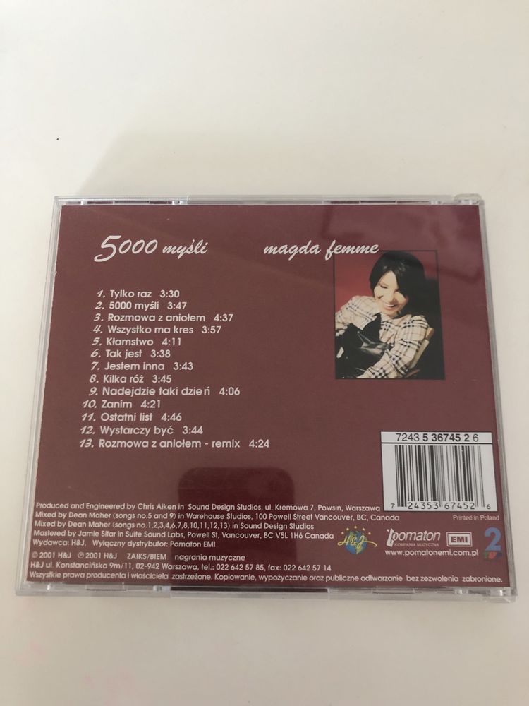 Magda Femme „5000 myśl” 2001r. płyta CD
