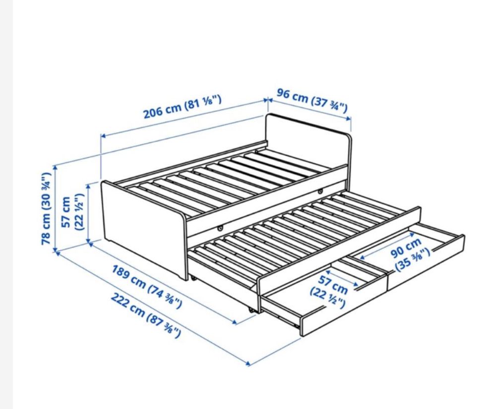 Cama com gaveta e gavetas ikea