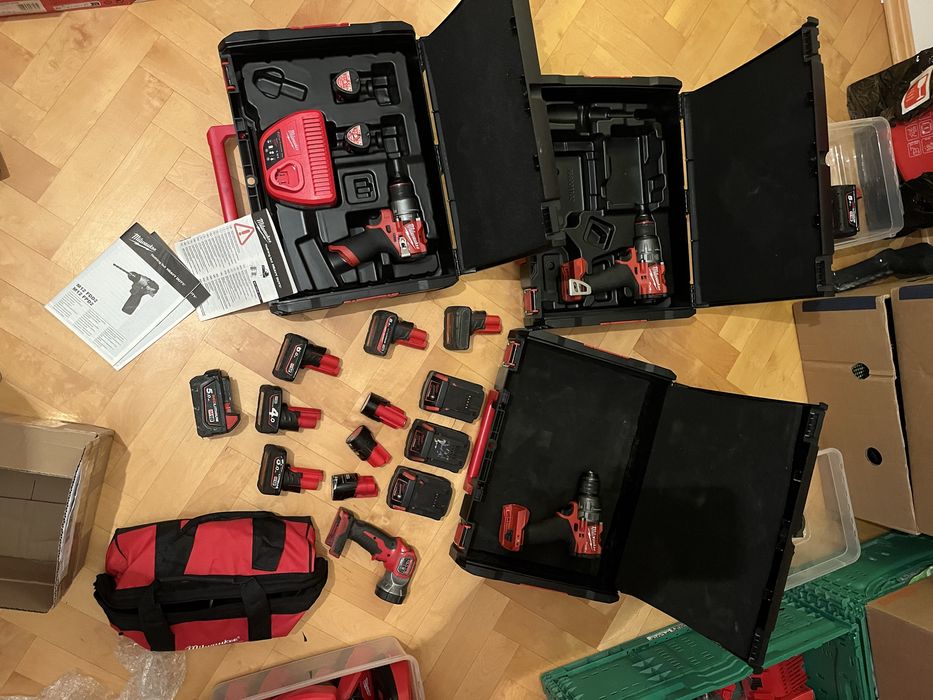 Milwaukee używany sprzęt i baterie (fpd3,fdd3,fpd2 m12)