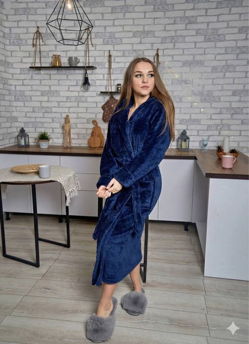 Мʼякі плюшеві махрові халати жіночі