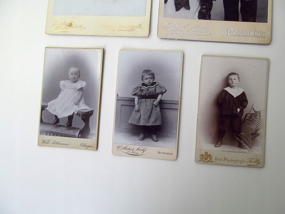 5x zdjęce na kartoniku dzieci portret xix w.