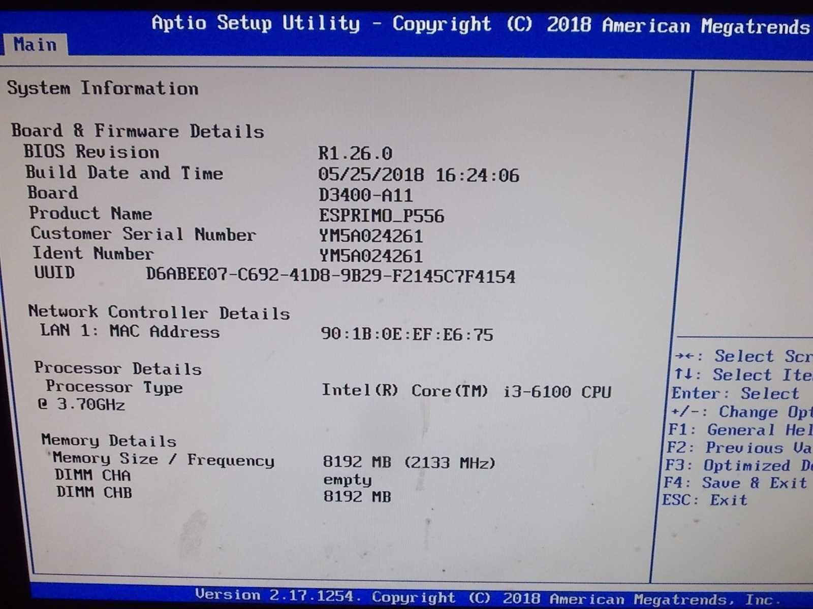 Fujitsu Esprimo P556 Core i3-6100