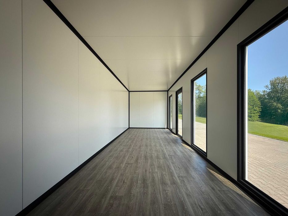 Pawilon 900x300 czarno-biały biurowy, usługowy, salon, bistro,