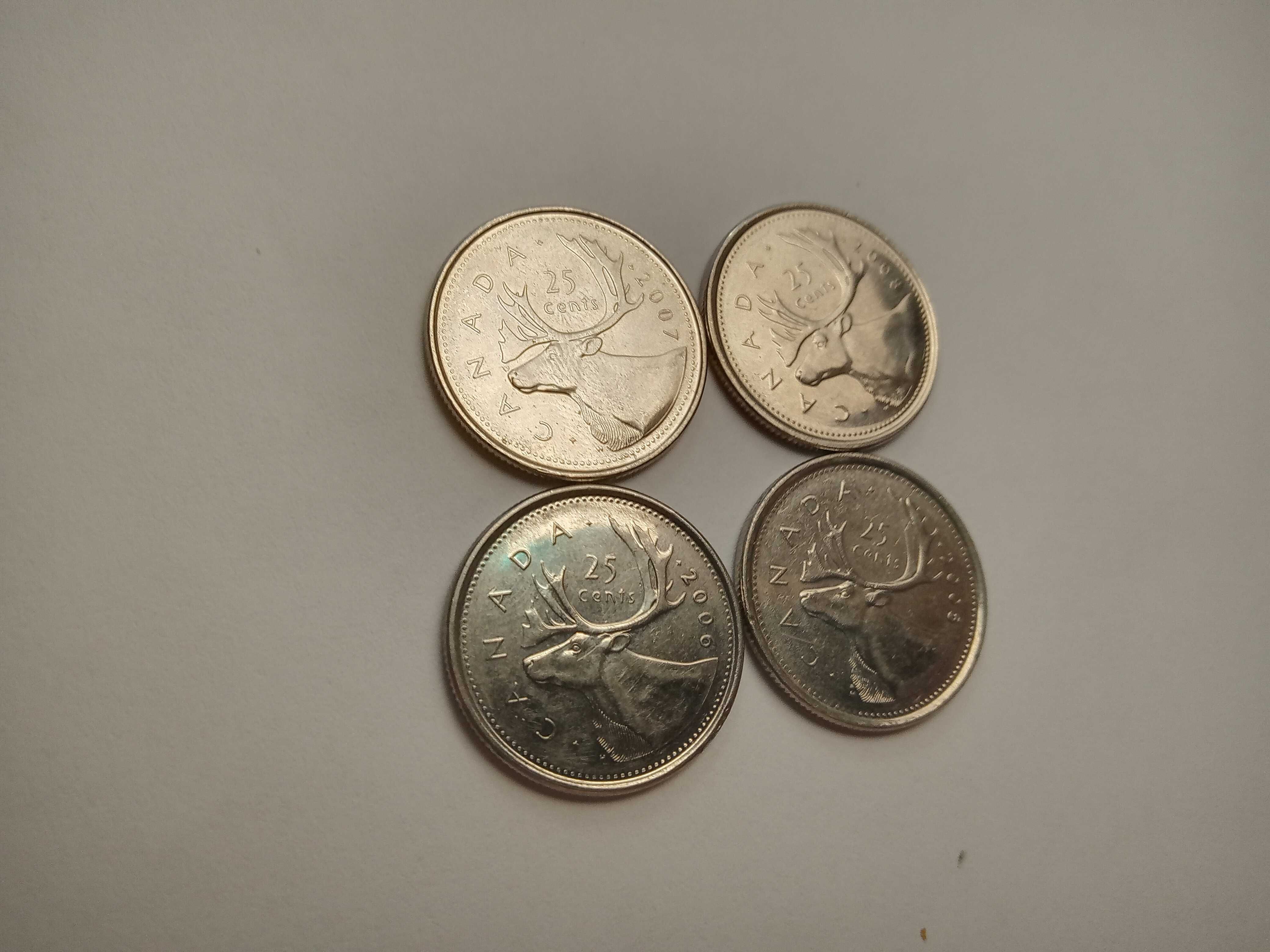 Монети Канади 25центів (100шт одним лотом)