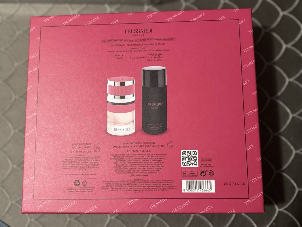 Trussardi Ruby Red set Edp/60 ml i Bl/125ml