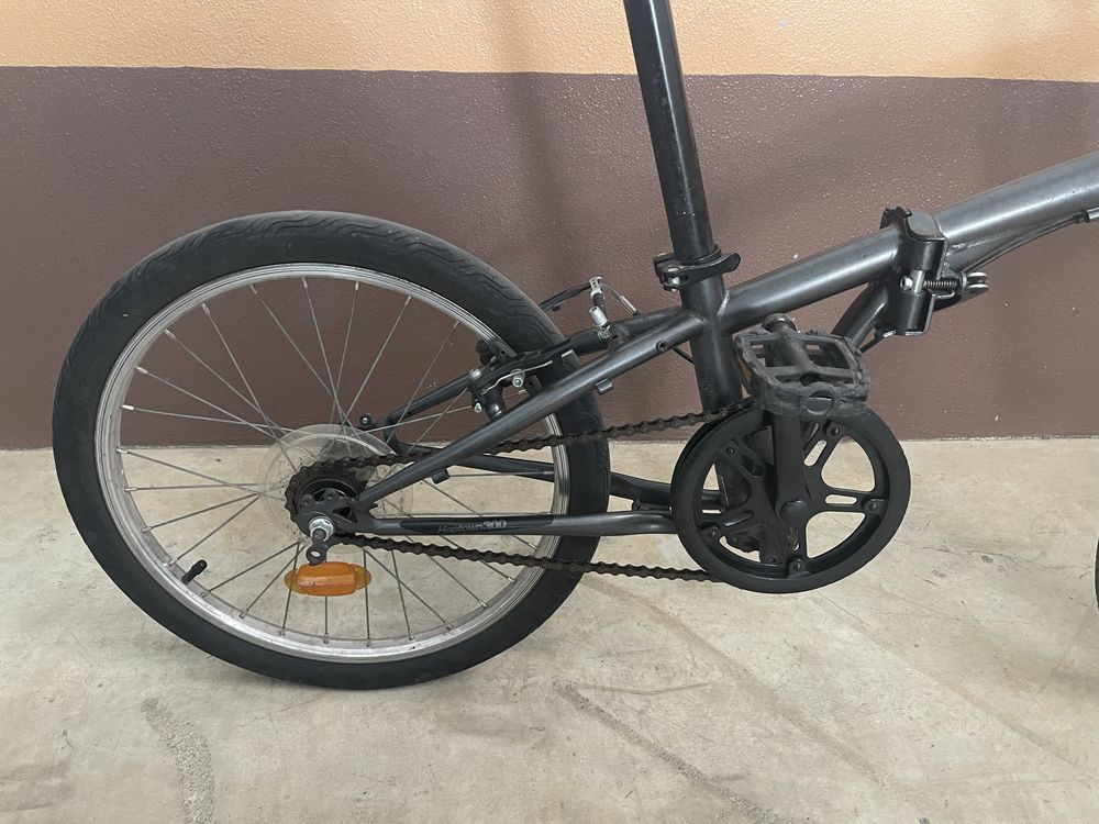 Bicicleta dobrável Btwin cinza