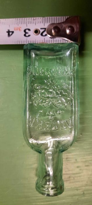старинная аптечная бутылочка Аптека PHARMACIE стекло 19век герб Царизм