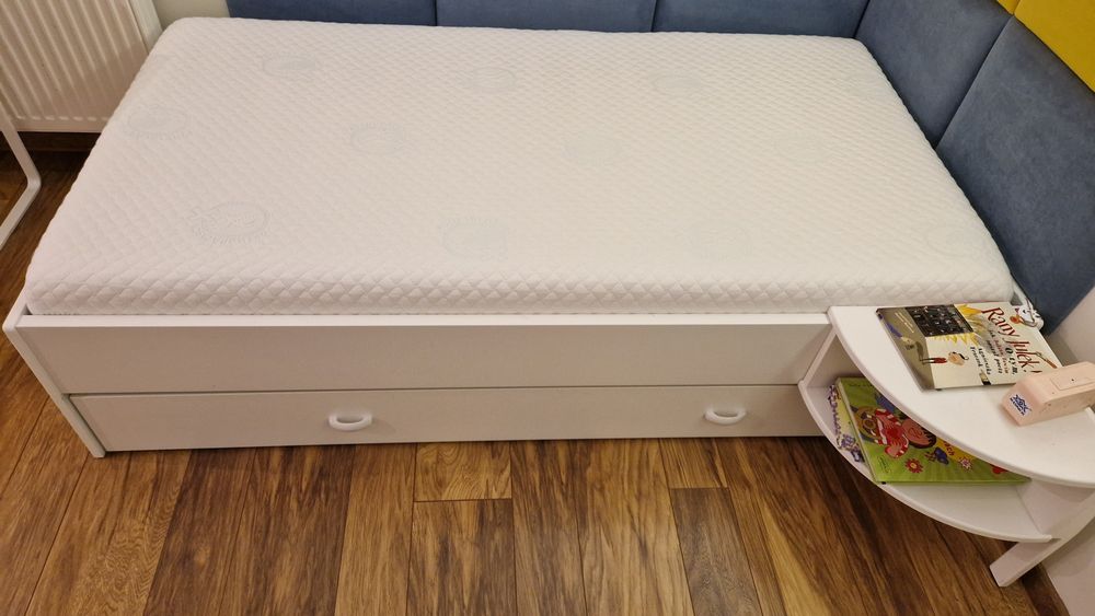 Łóżko dziecięce białe  Meblik 174/96, podwójne