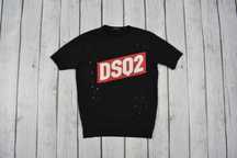 Dsquared2 DS2 Long Cool Ripped Twisted Fit Koszulka T-Shirt Rozmiar S