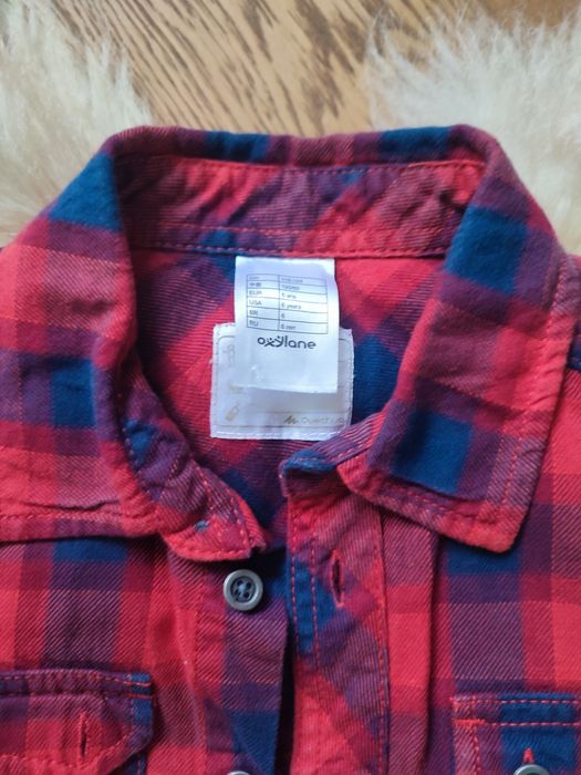 Flanelowa koszula w kratę Quechua rozm. 122